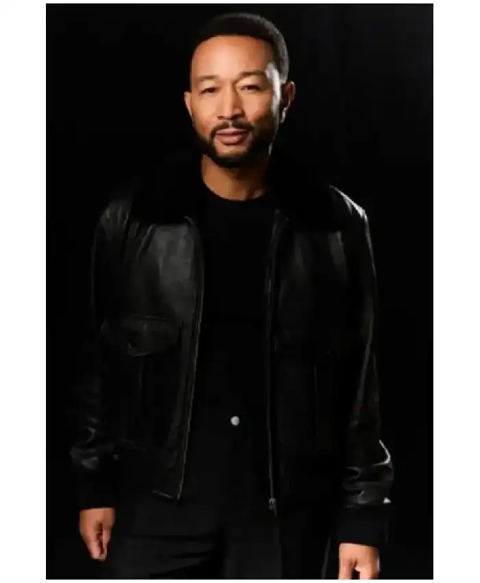 The Voice Season 29 John Legend Shearling Leather Jacket
