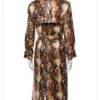 The Young And The Restless Snake Print Trench Coat