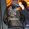 Timothee Chalamet New York Yankees Leather Jackt