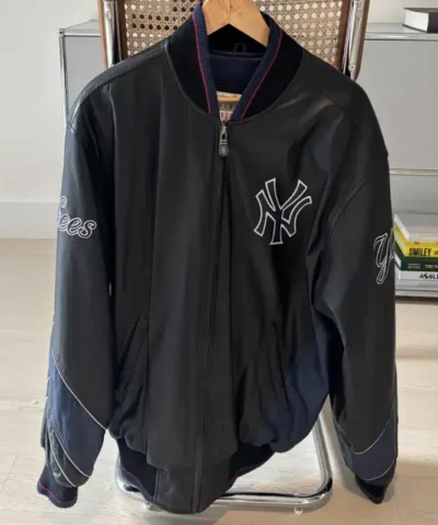 Timothee Chalamet New York Yankees Leather Jckt