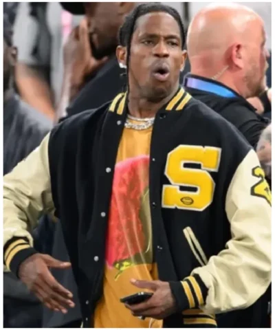 Travis Scott Paris Olympics Varsity Jacket