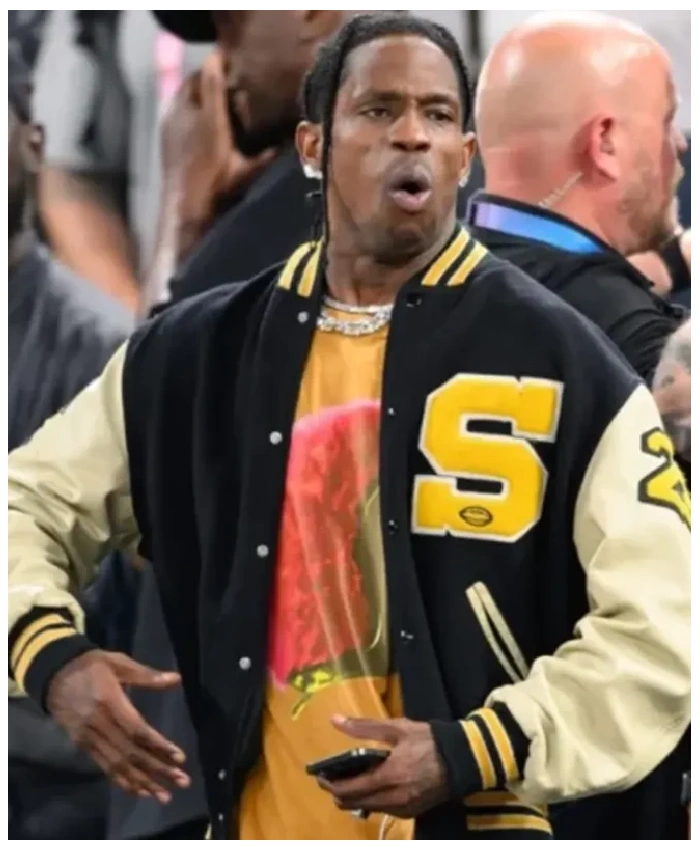 Travis Scott Paris Olympics Varsity Jacket