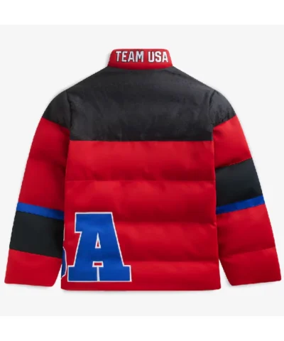 USA Red Puffer Jacket