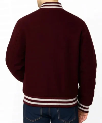 Virginia Tech Hokies Full-Snap Varsity Wool Maroon Jacket
