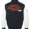 Virginia Tech Hokies Full-Zip Black and White Varsity Jacket