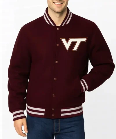 Virginia Tech Maroon Varsity Wool Jacket