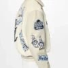 Vuitton Bunny Cream Varsity Jacket Left View