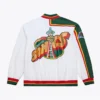 White Seattle Supersonics 1995-96 Full-Snap Nylon Jacket