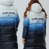 Milano Cortina Winter Olympics 2026 Team Finland Puffer Hooded Jacket