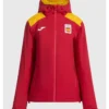 Winter Olympics Opening Ceremony Team Spain Red & Yellow Hooded Jacket