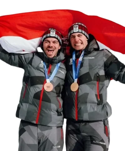 Milano Cortina 2026 Winter Olympics 2026 Team Austria Grey Hooded Jacket