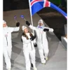 Milano Cortina Winter Olympics Opening Ceremony Team Iceland White Hooded Jacket