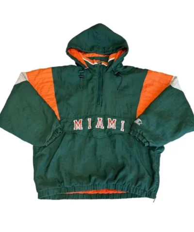 90’s Charger Miami Hurricanes Pullover Jackets