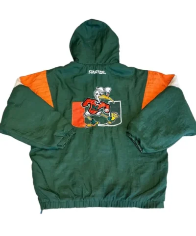 90’s Charger Miami Hurricanes Pullover Jacket