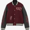 AC MILAN X Off-White Bordeaux Varsity Jacket