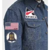 AVIREX AOP Patch Blue Denim Jacket