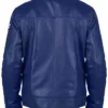 Aaron Paul Need For Speed Blue Leather Jacket