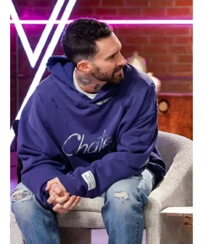 Adam Levine TV Show The Voice Season 29 Chateau Ranch Blue Hoodie 