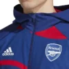 Addidas Arsenal Stadium Windbreaker Blue Hooded Jacket