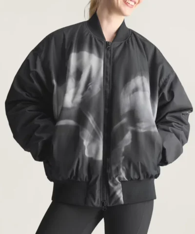 Adidas x Stella McCartney Printed Bomber Jacket Front View