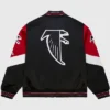 Atlanta Falcons Throwback Vintage Black and Red Full-Zip Jacket