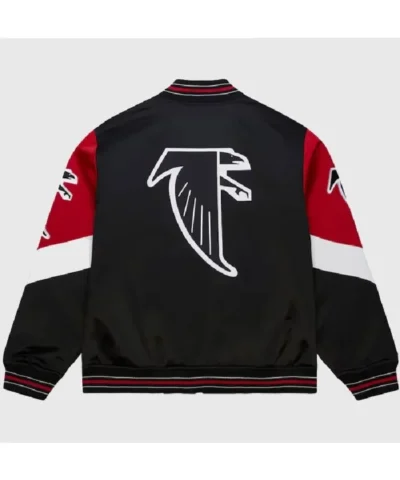 Atlanta Falcons Throwback Vintage Black and Red Full-Zip Jacket