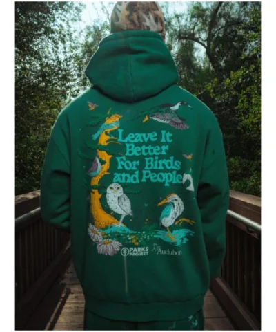 Audubon Green Leave It Better For Birds and People Printed Hoodie