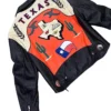 Avirex Texas Motorcycle Biker Leather Jacket - Multicolor