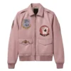 Avirex Vintage Flight A2 Pink Jacket Front View