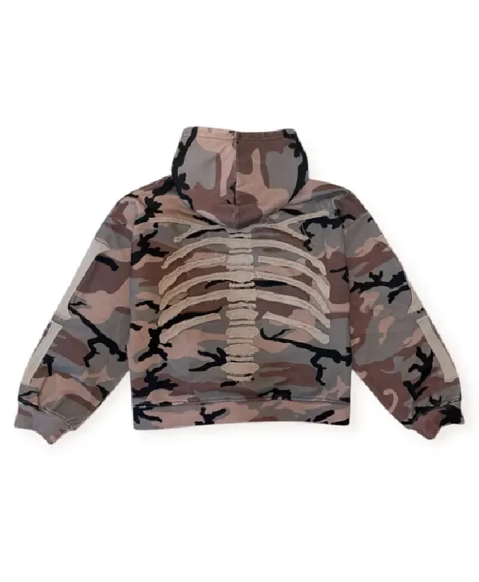 Camo Bones Zip-Up Hoodie - Image 2