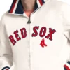 Boston Red Sox The Captain Logo White Satin Varsity Jacket