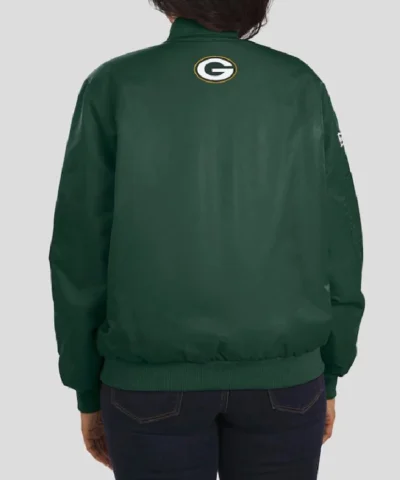 Alternative view of Green Bay Packers Green Patch Full-Zip Bomber Jacket