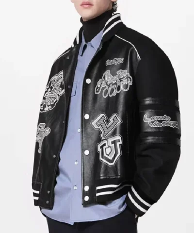 Buy 1AATMF Blouson Louis Vuitton Black Varsity Jacket