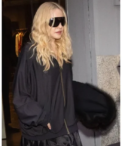 Buy Madonna Milan Fashion Week 2026 Black Jacket