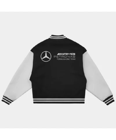 Buy Mercedes Classic Black and White Full-Snap Jacket