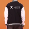 Buy Mercedes Classic Black and White Full-Snap Varsity Jacket