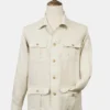Buy Now Safari Off White Cotton Blazer Jacket