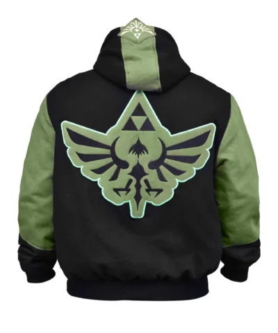 Buy Now The Legend Of Zelda Hyrulian Crest Logo Green Zipper Hoodie