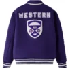 Buy OVO x Western University Mustangs Campus Western Purple Varsity Jacket