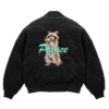 Buy Palace Spring 2026 Hungry Raccoon Zip-Up Varsity Black Bomber Jacket
