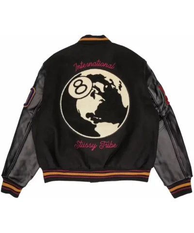 Buy Stussy 40th Anniversary IST Full-Snap Black Varsity Jacket 