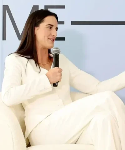 Caitlin Clark Uber Women Change the Game Event White Blazer