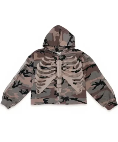 Camo Bones Zip-Up Hoodie