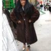 Cardi B Grow Good 2026 New York City Brown Fur Coat