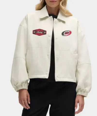 Carolina Hurricanes Heathered Bone Coach’s Jcket
