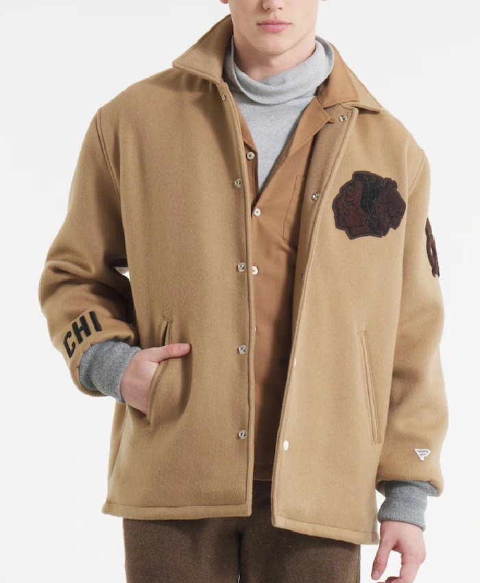 Cashmere Full-Snap Jacket