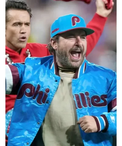 Charlie Day Philadelphia Phillies Blue Bomber Jacket
