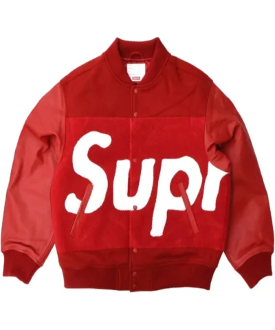 Chenille Supreme Varsity Red Jacket