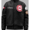 Chicago Cubs 2026 Black Varsity Leather Jacket