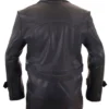 Christopher Eccleston Doctor Who Double Breasted Black Leather Coat 